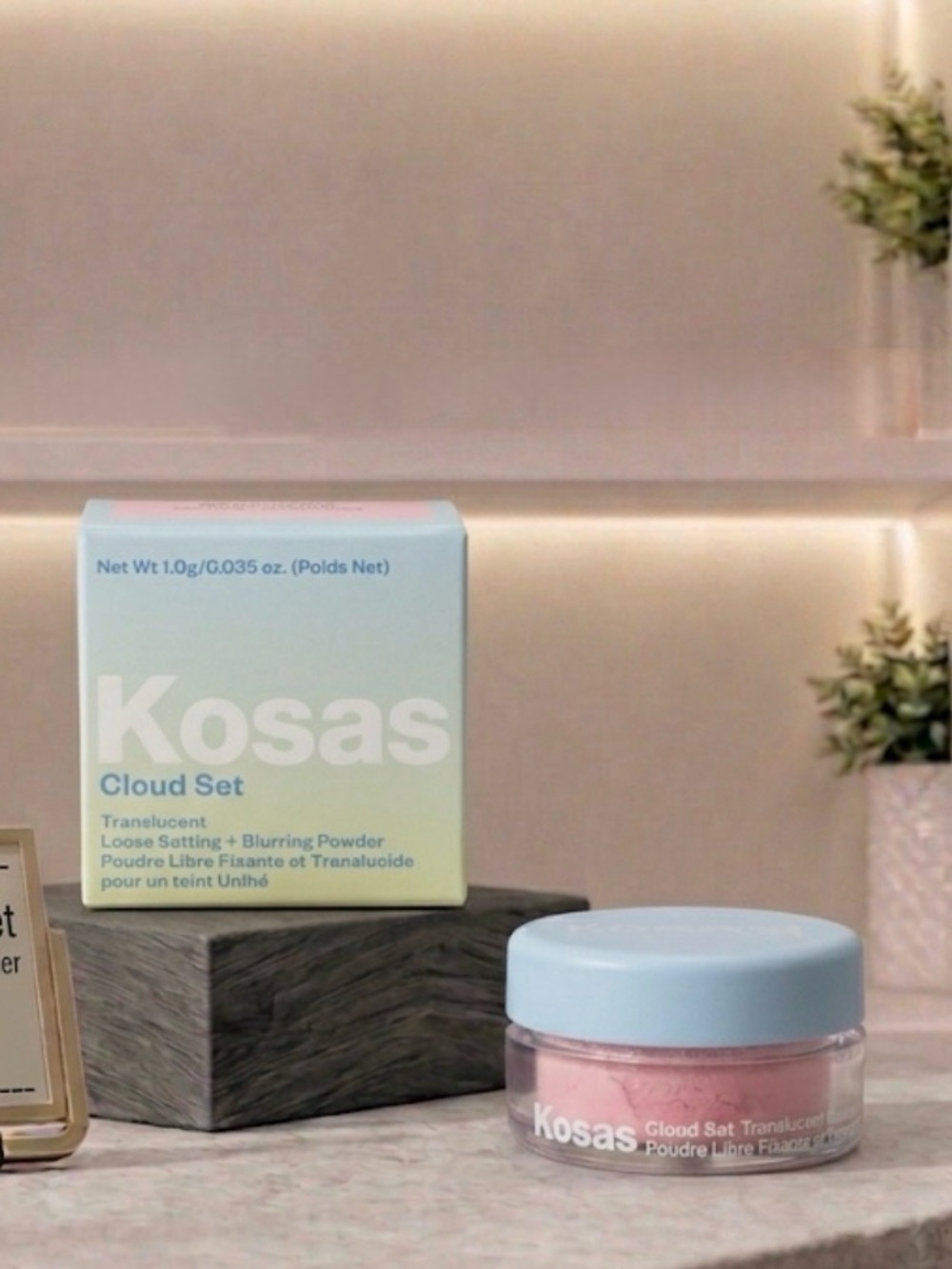 NEW Kosas Mini Cloud Set Translucent Powder - Light Blue & Pink